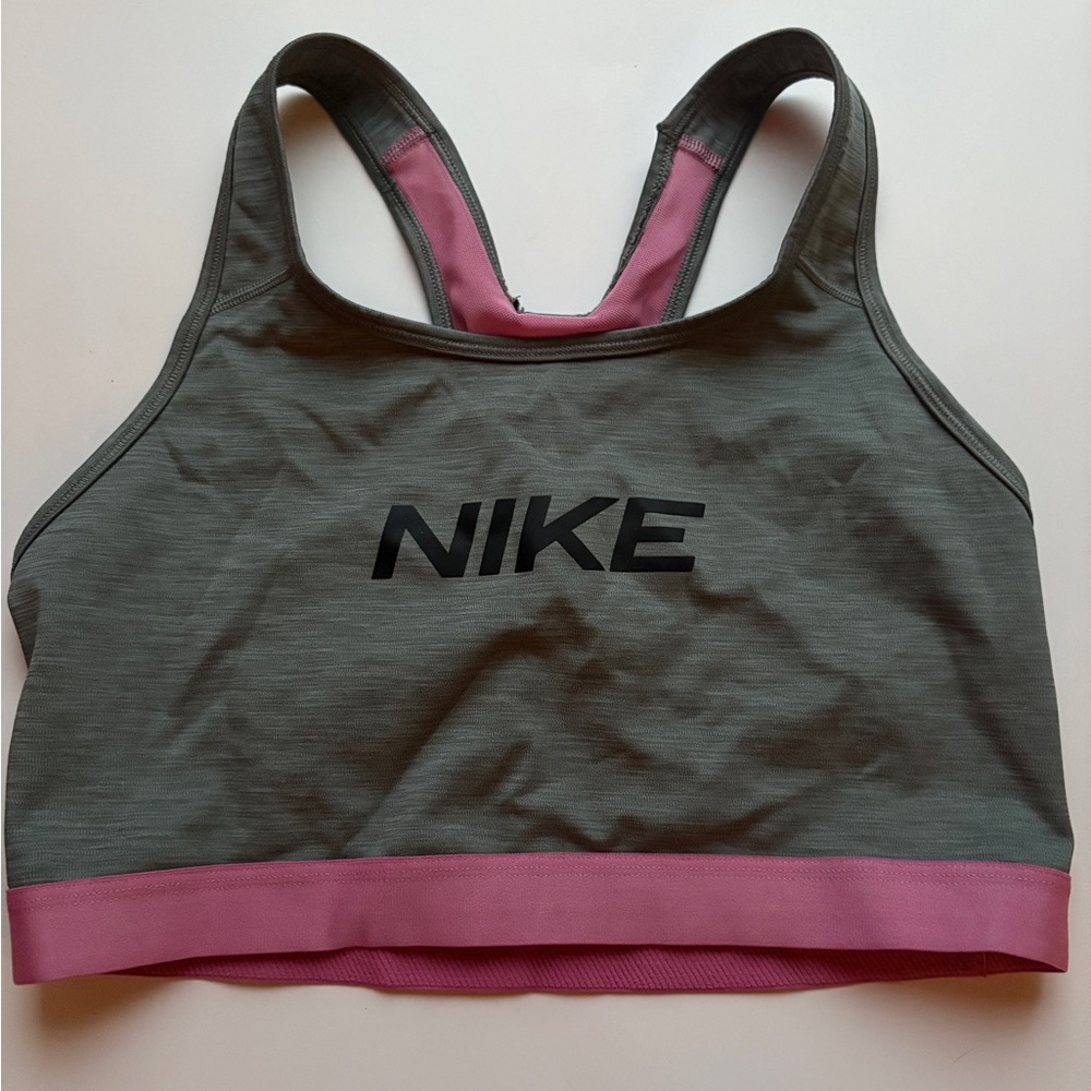 Nike Gray and Pink Sports Bra